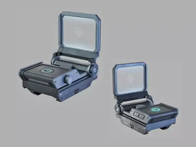 Sci-Fi Holographic Sight Game Ready Asset 3D model 3D model