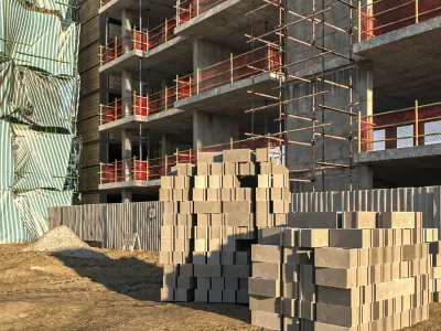 Modular Construction Site 01 Low-poly 3D model