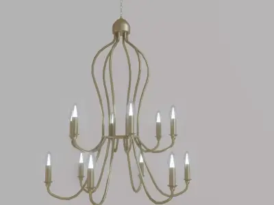 rustic Chandelier Free low-poly 3D model