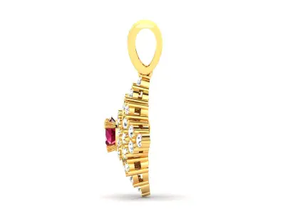 Diamond Pendant 3D print model 5