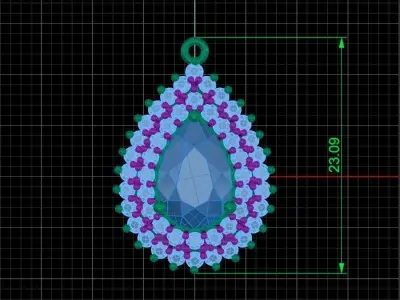 Pendant 007 3D print model