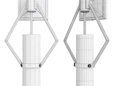 Raef Wall Sconce Low-poly 3D model