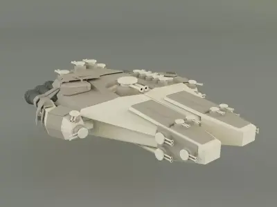  fantastic spacecraft 3D model