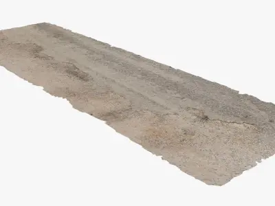 Damaged Road Low-poly 3D model purchase