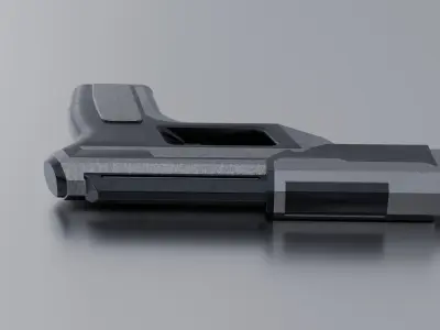 Sci-fi Gun 3D model 9