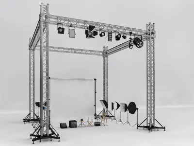 Studio Photography Lights 3D model