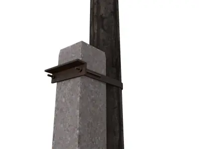 electric pole Low-poly 3D model get