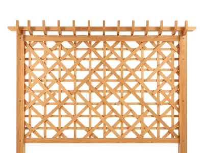 Wooden Lattice Fence Model Pack for Gardens and Exterior Design Low-poly 3D model