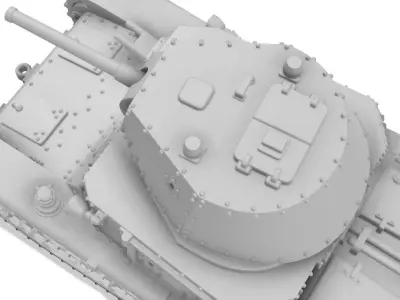 Fiat-Ansaldo M13-40 - 1-100 Scale 3D print model