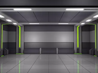 Sci Fi Room 3D model 2