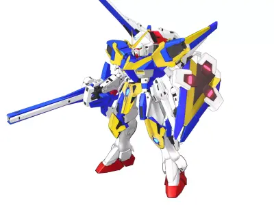 V2Gundam-Assault-Buster gundam 3D model