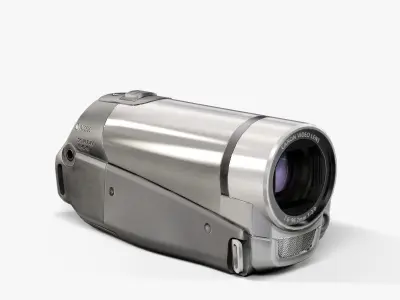 Canon FS400 Silver camcorder Low-poly 3D model