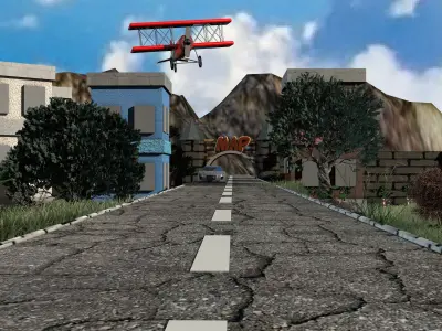 Small 3D city Cinema 4D plus Photoshop  3D model