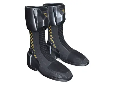 Female Sci-fi Boots Low-poly 3D model