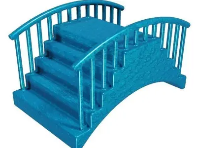 Fabulous Cartoon Bridge Low-poly 3D model