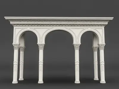 mosque entrance 01 3D model