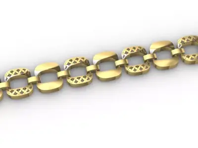 Gold bracelet chains new collection 51-60 3D print model 3D 3D print model