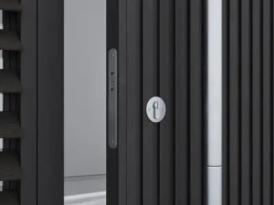 Aluminium door 185 3D model