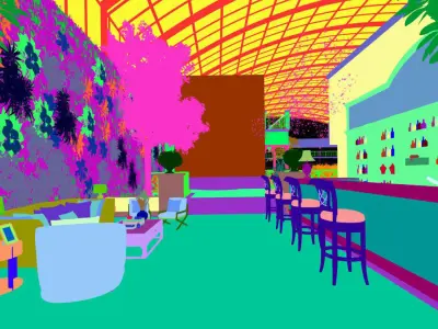 Business Restaurant - Coffee - Banquet  16 3D model