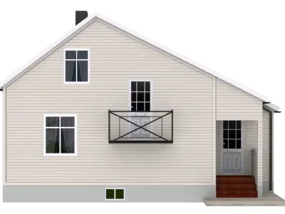 House Low Poly Low-poly 3D model