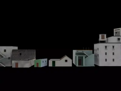 Buildings pack for Indian Rural Town 3D model