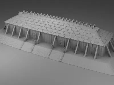 Detailing vikings house 3D print model