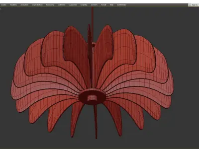 Ballet Pendant Lamp Low-poly 3D model