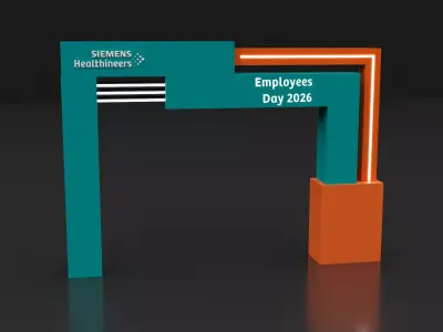  event with  stage and  game and gate and photowall  3D model
