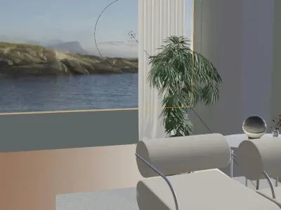 Modern living room 3D model