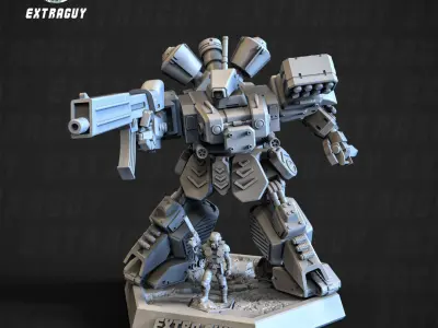Heavy Mech Cody 100mm Static Set 3D print model
