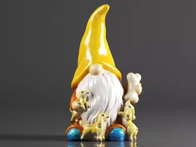 FLJZCZM Garden Gnome Statue 3D print model