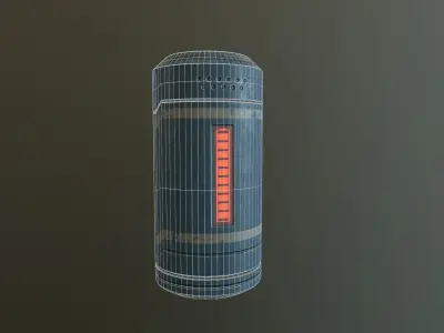 Sci Fi Power Cell Low-poly 3D model