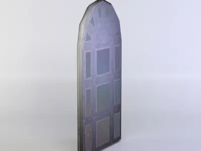 Window arched - arched Low-poly 3D model