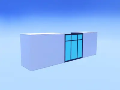Show window in store Low-poly 3D model