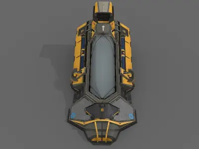 Sci Fi Cryo Pod Low-poly 3D model
