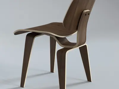 Eames molded dining chair - dcw 3D model