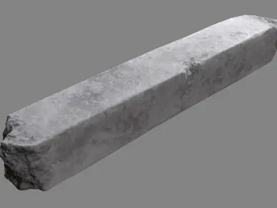 Damaged Concrete Column 03 Low-poly 3D model