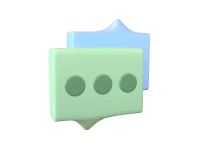 Chat Icon v2 004 Low-poly 3D model