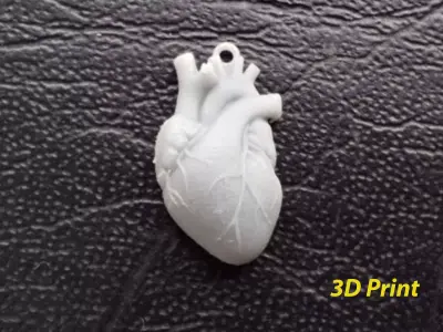Heart Pendant 3D print model 11