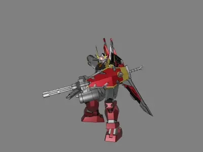 Attacker Gundam 7 A 3D model