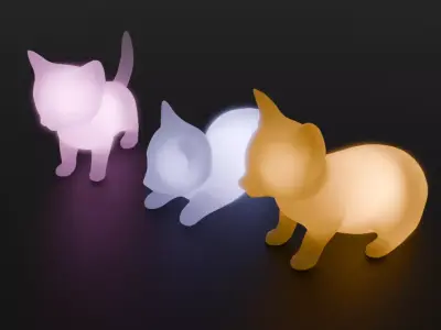 Indirect lighting for kittens 3D model