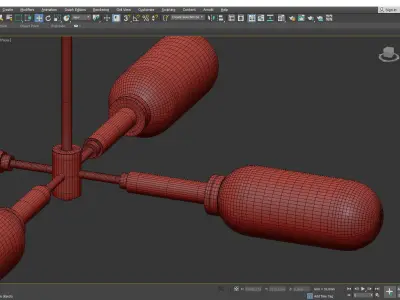 Annex 4 Light Chandelier Low-poly 3D model