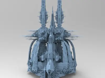 Sci Fi Wraith City hub 3  3D model