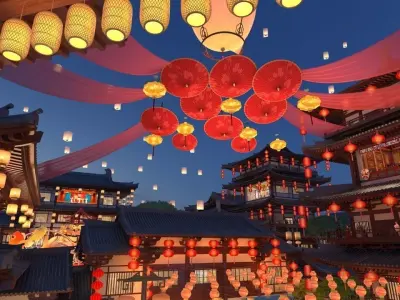 Ancient Cultural Street 3D model