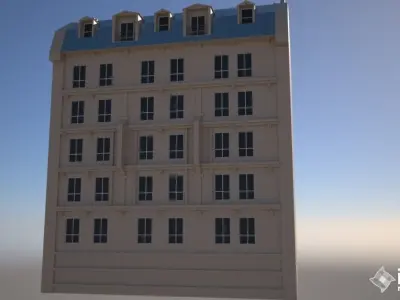 Paris Building 01 Low-poly 3D model