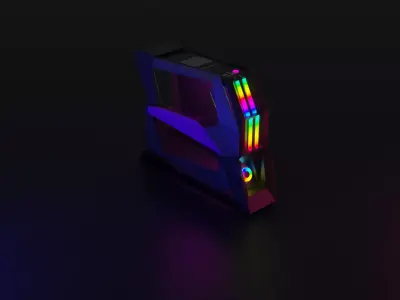 3d model computer case lights Free 3D model