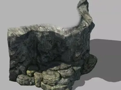 Mountain Hengshan - Cliff 02 3D model