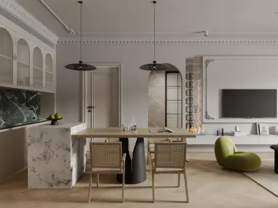 apartment interior scenes     3D model 23