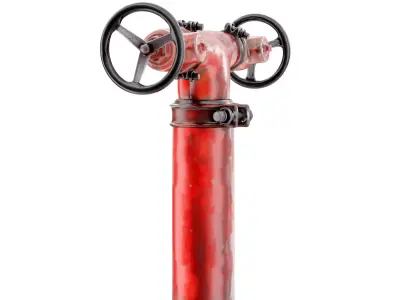 Fire Hydrant game asset 3d model Low-poly 3D model