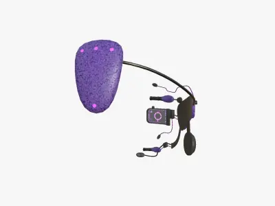 SciFi Glasses E03 Purple Black - Character Design Fashion Low-poly 3D model